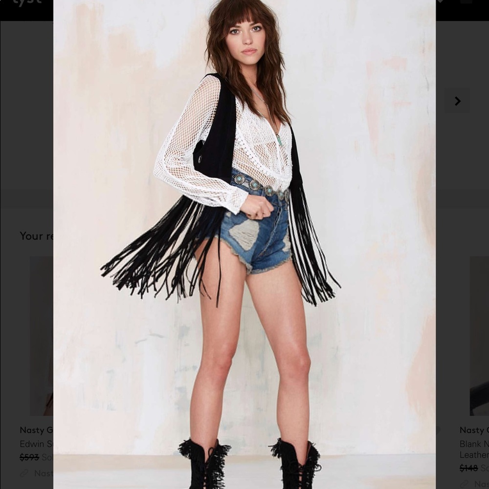 007 Edwin suede fringe vest